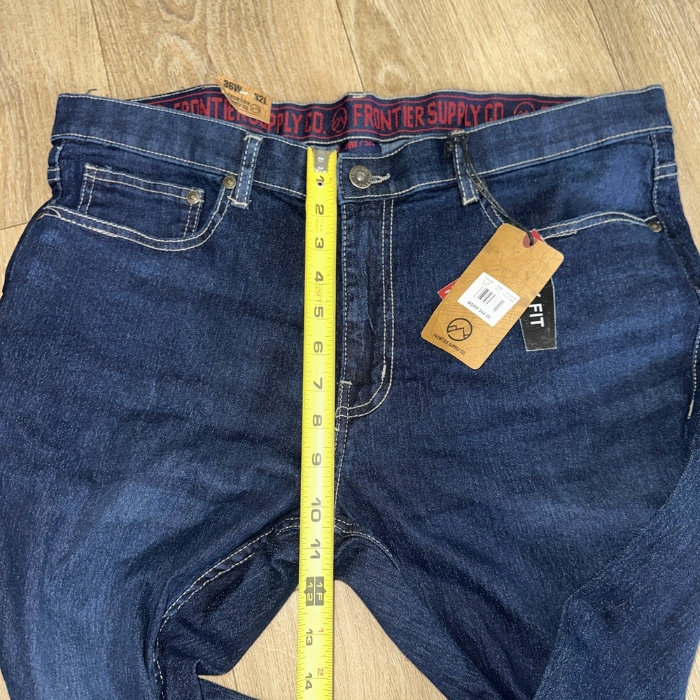 Frontier Supply Co. Slim Fit Denim Blue Jeans Men's 36x32" Comfort Stretch NWT - Picture 7 of 9